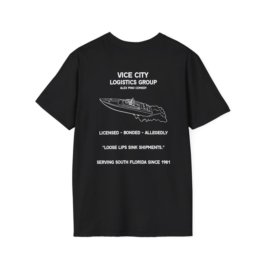 Vice City Logistics Logo T-Shirt — Minimalist Streetwear Tee