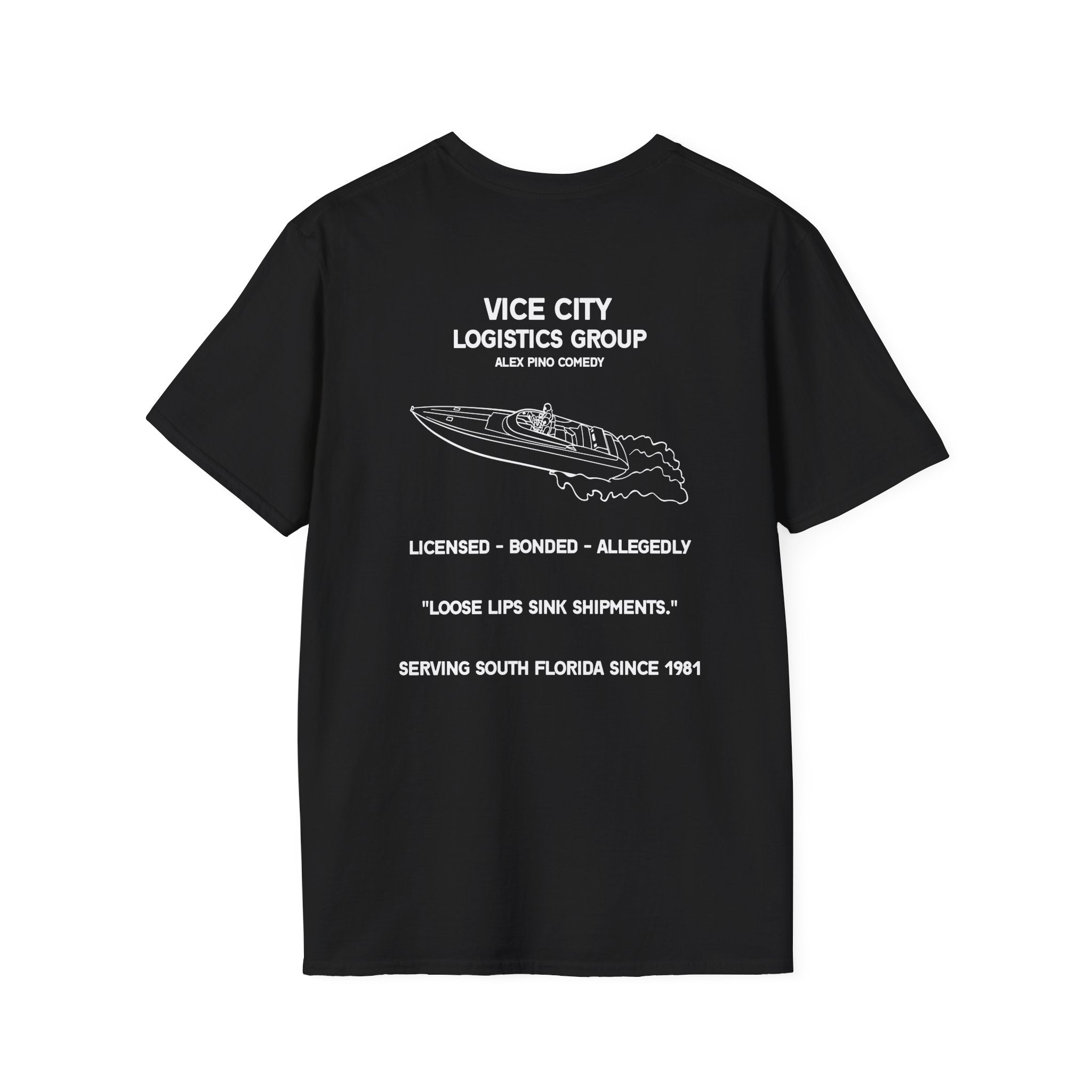 Vice City Logistics Logo T-Shirt — Minimalist Streetwear Tee