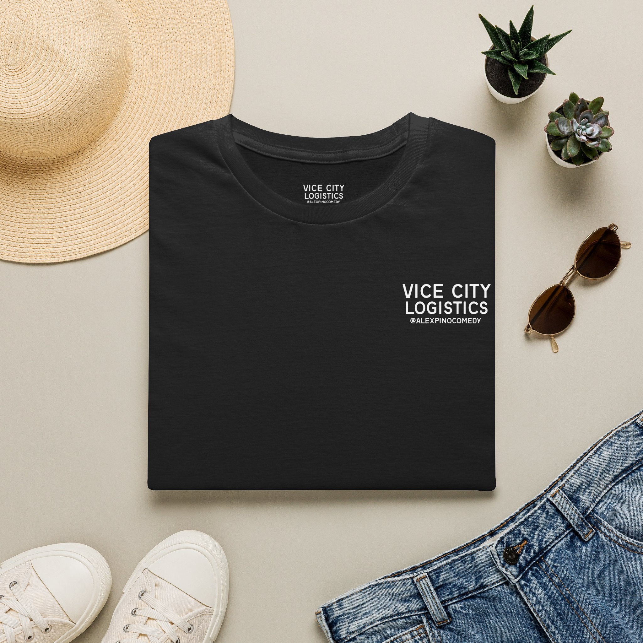 Vice City Logistics Logo T-Shirt — Minimalist Streetwear Tee