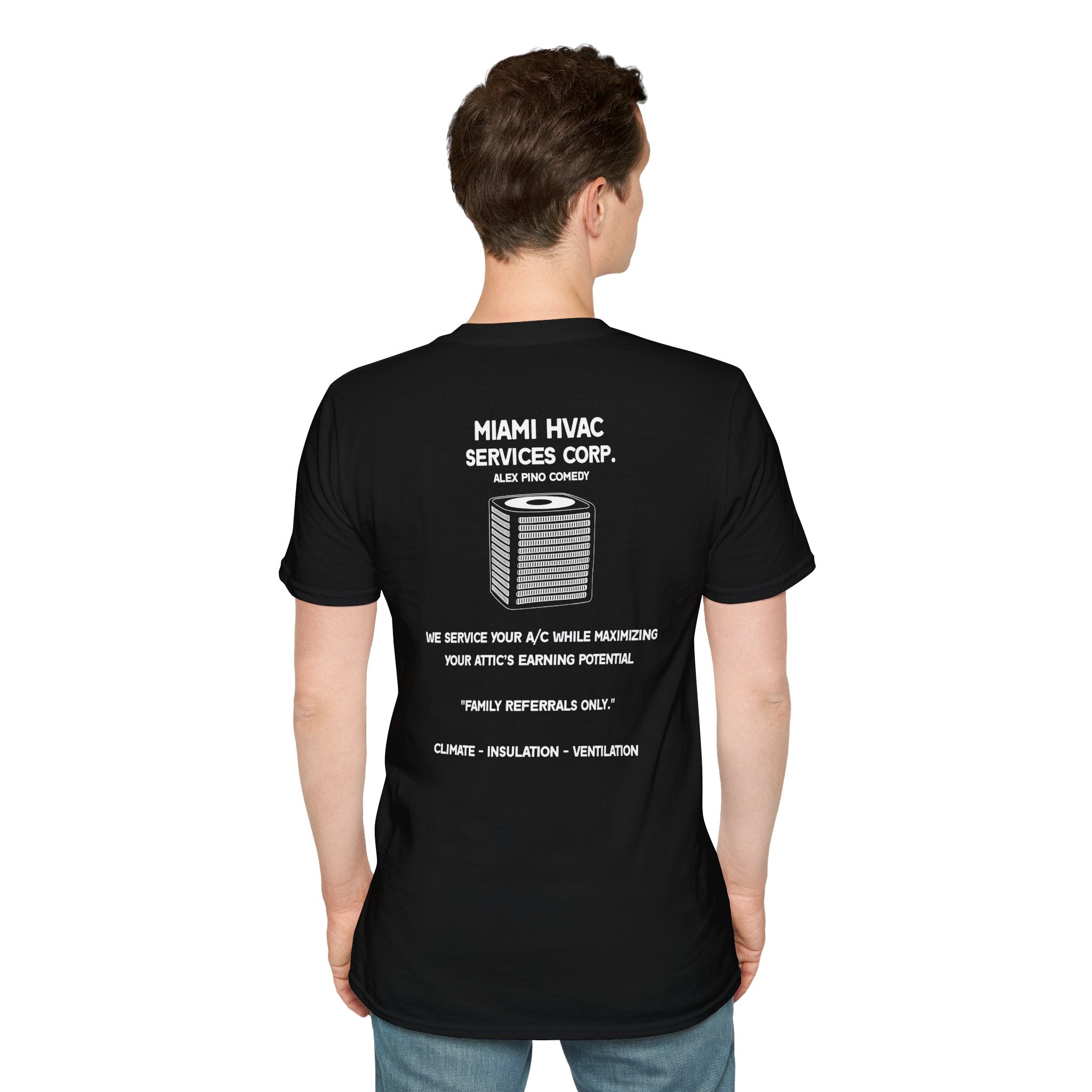Miami HVAC Services Corp 80s Cocaine Era Parody T-Shirt