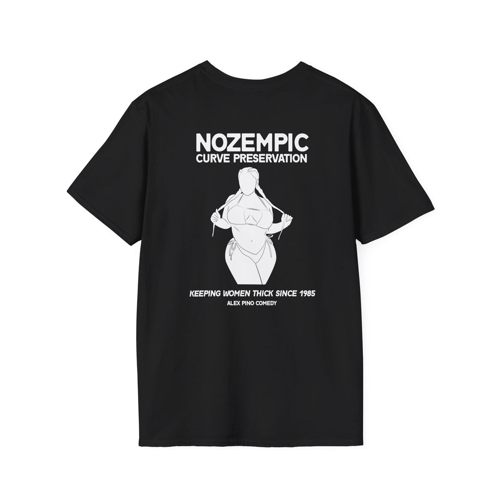 Nozempic Funny Gym T-Shirt — 'Curve Population' Minimal Pocket Design