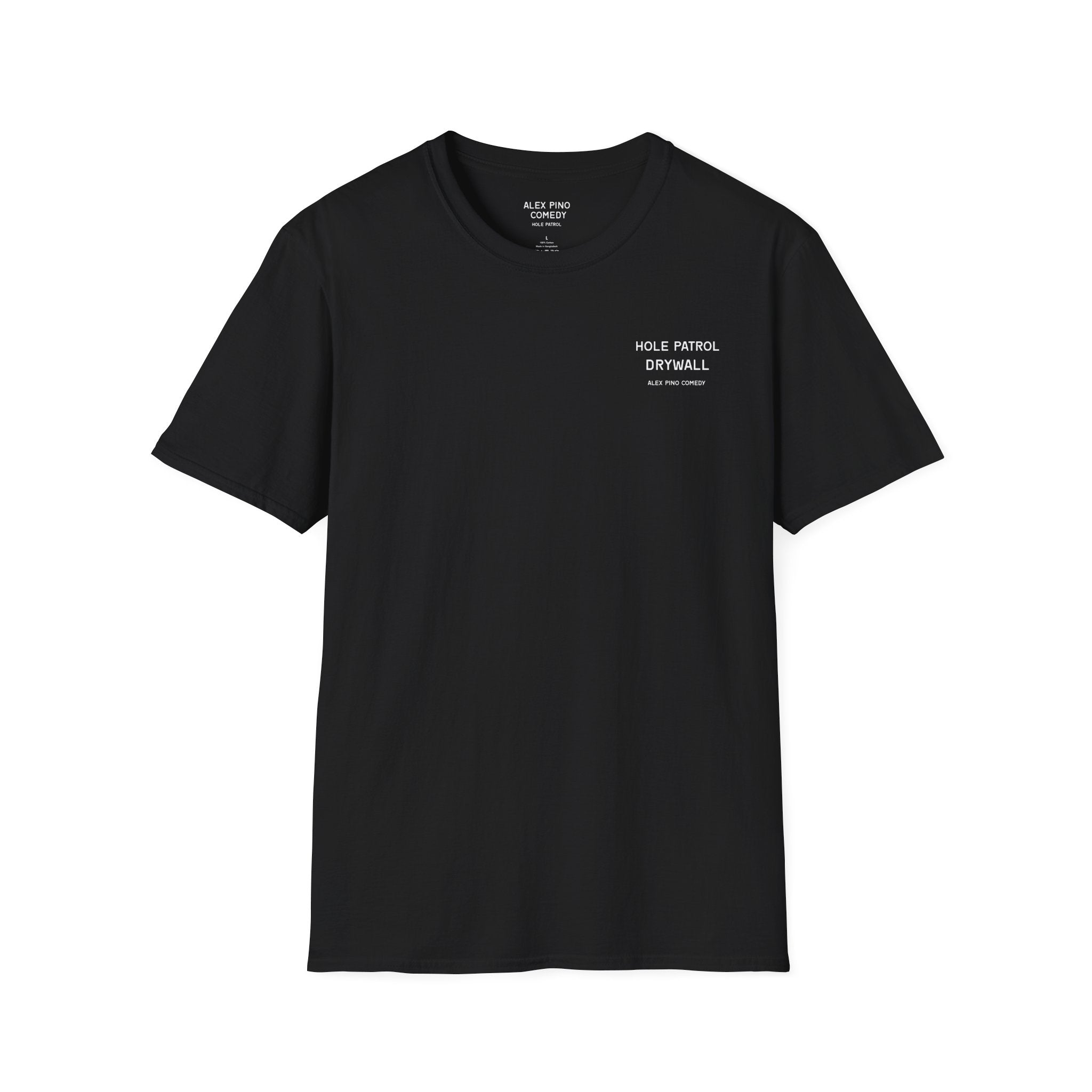 Hole Patrol Drywall T-Shirt | Minimal Construction Text Tee