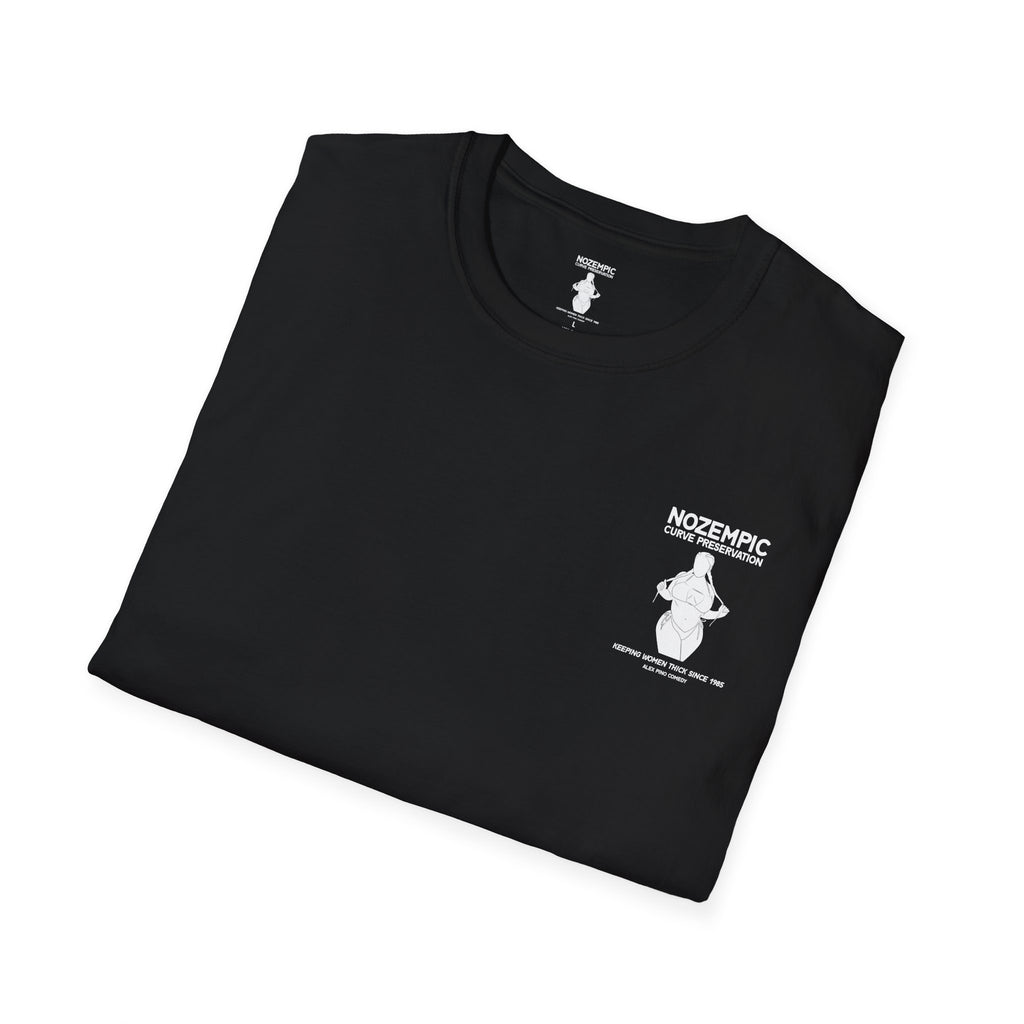 Nozempic Funny Gym T-Shirt — 'Curve Population' Minimal Pocket Design