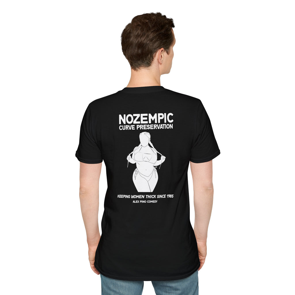 Nozempic Funny Gym T-Shirt — 'Curve Population' Minimal Pocket Design