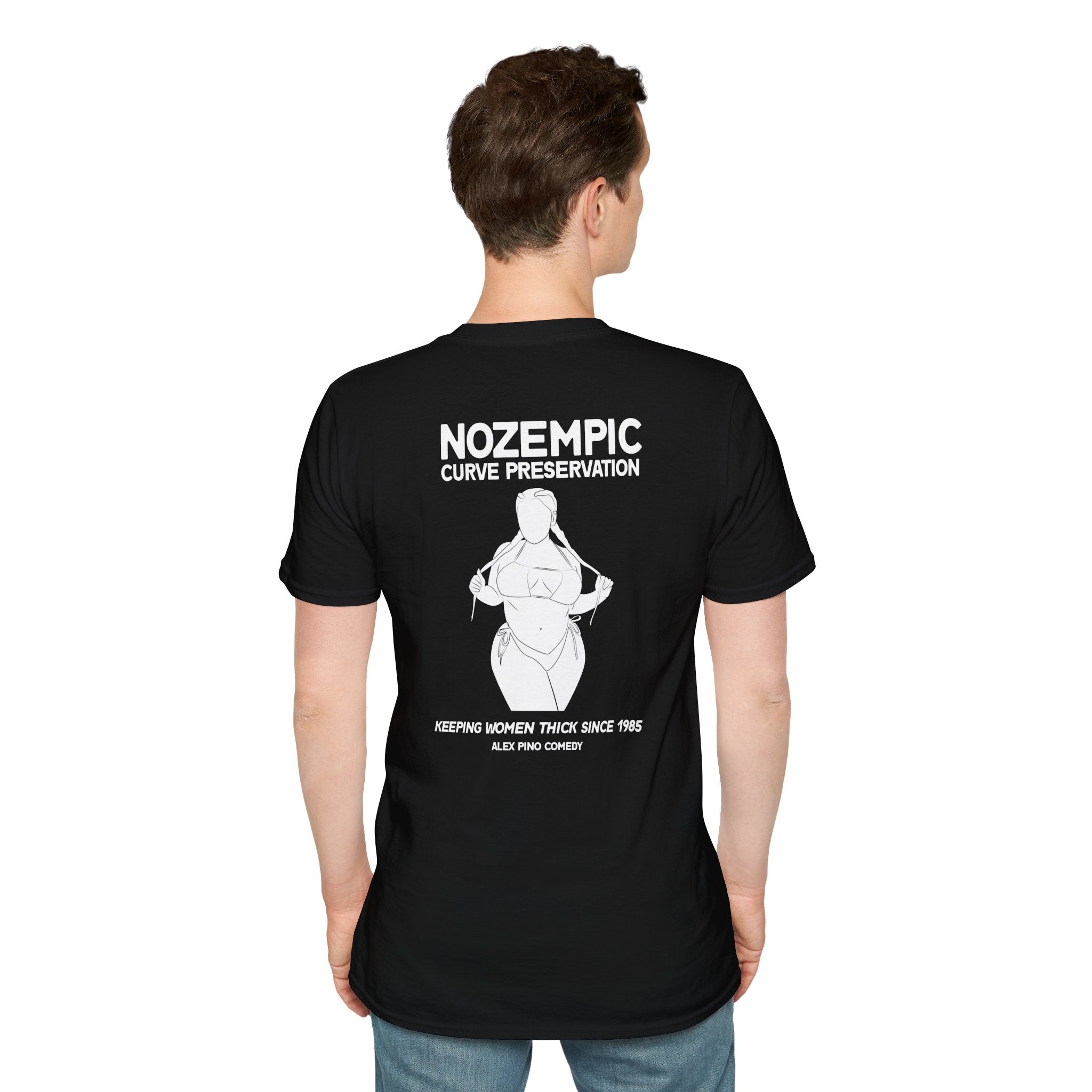 Nozempic Funny Gym T-Shirt — 'Curve Population' Minimal Pocket Design