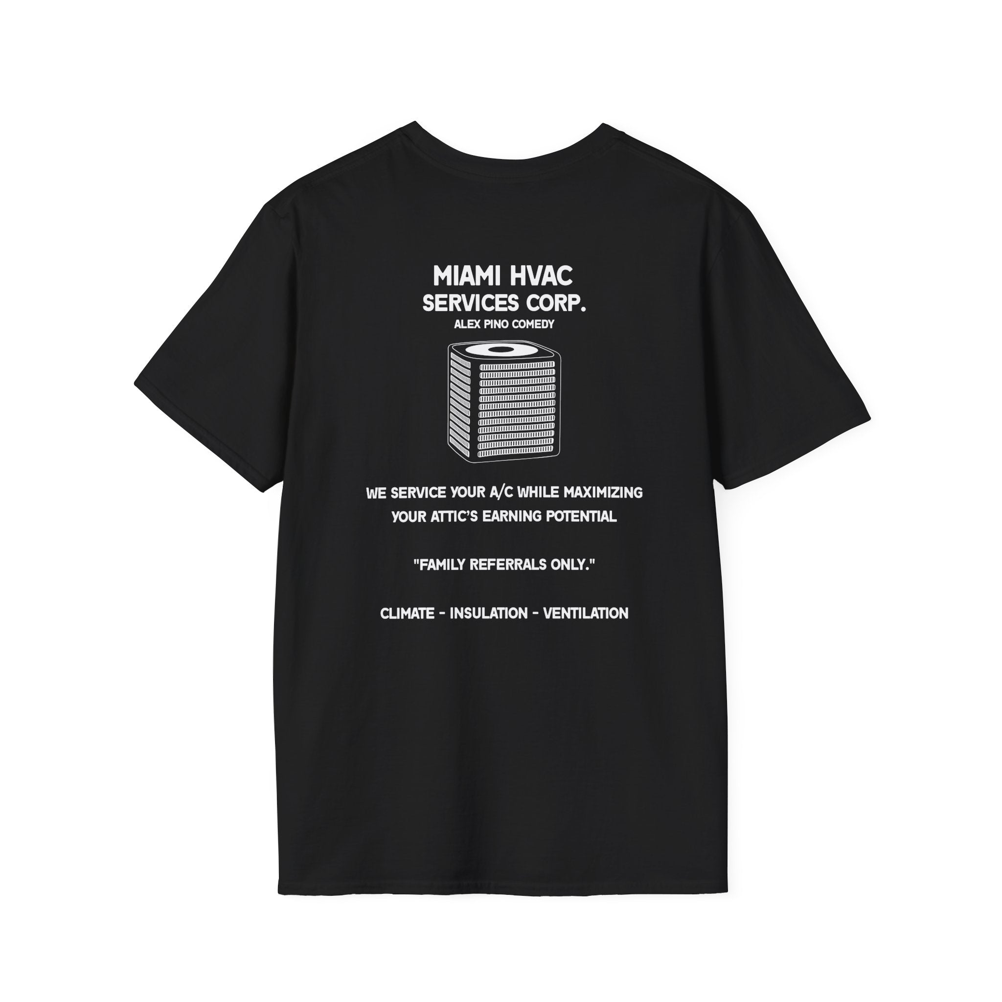 Miami HVAC Services Corp 80s Cocaine Era Parody T-Shirt