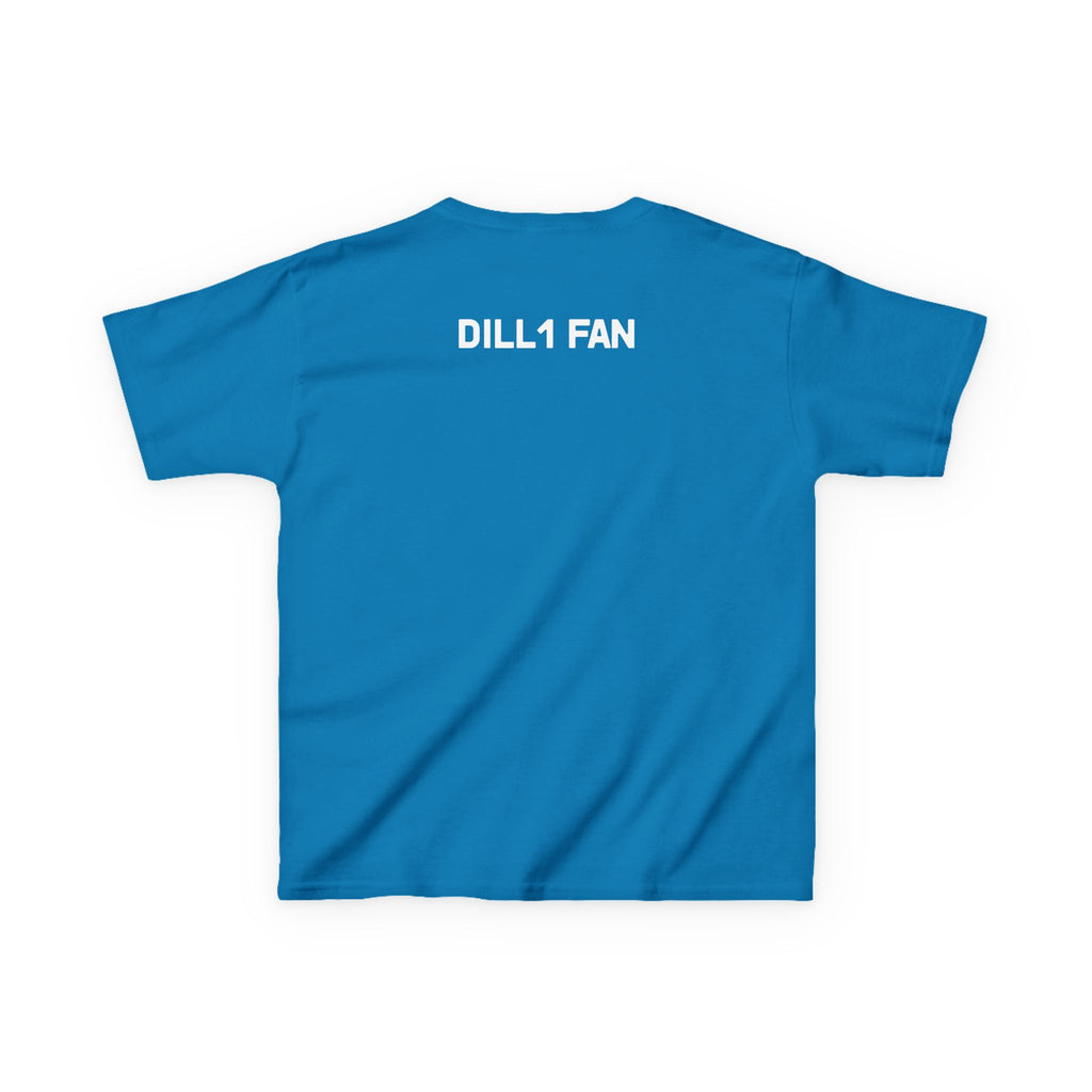 Dill1 Fan Dog Line Art Kids Tee | "Bruh, I'm a Fan of Dill1"
