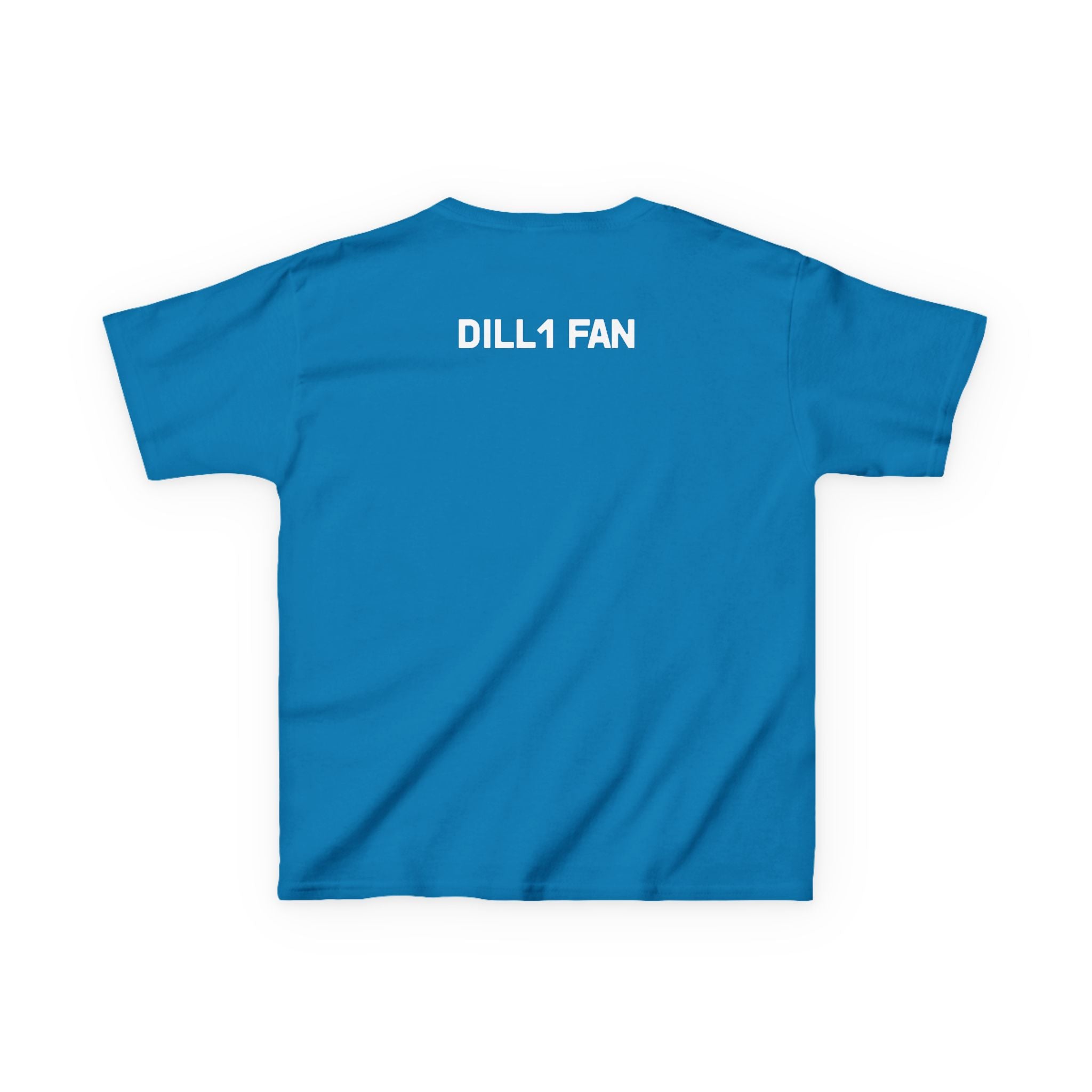 Dill1 Fan Dog Line Art Kids Tee | "Bruh, I'm a Fan of Dill1"