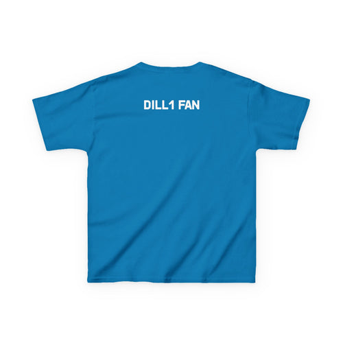 Dill1 Fan Dog Line Art Kids Tee | "Bruh, I'm a Fan of Dill1"