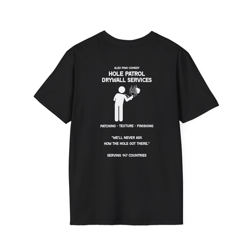 Hole Patrol Drywall T-Shirt | Minimal Construction Text Tee