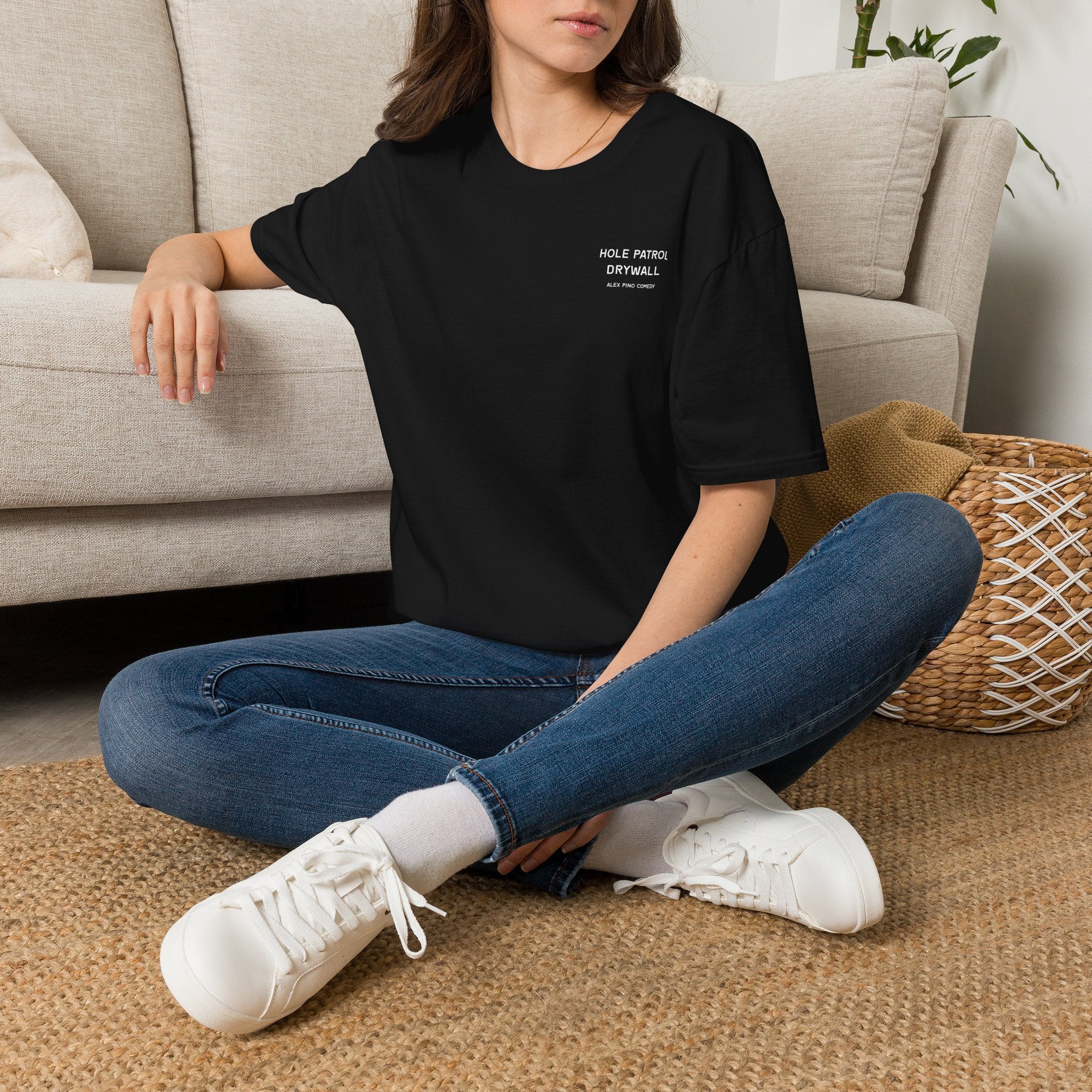 Hole Patrol Drywall T-Shirt | Minimal Construction Text Tee
